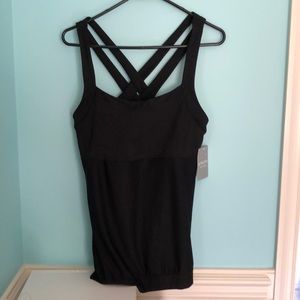 NWT - black crunch and punch Athleta tank -LX